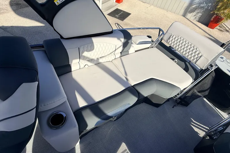 Slide: The Image of 2026 Avalon 2385 Catalina Quad Lounger interior with luxurious seating and modern design. - 18