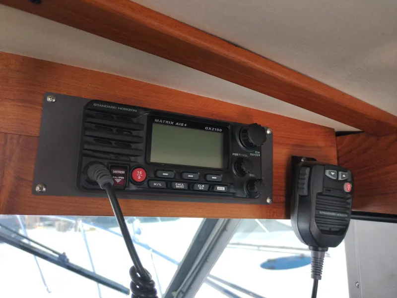 Slide: The Image of VHF radio equipment on a 1978 Bertram 33 Convertible boat. - 30