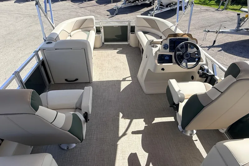 Slide: The Image of 2026 Avalon 2385 Venture 85 Quad Lounger, Tri Toon High Performance interior with plush seating. - 14