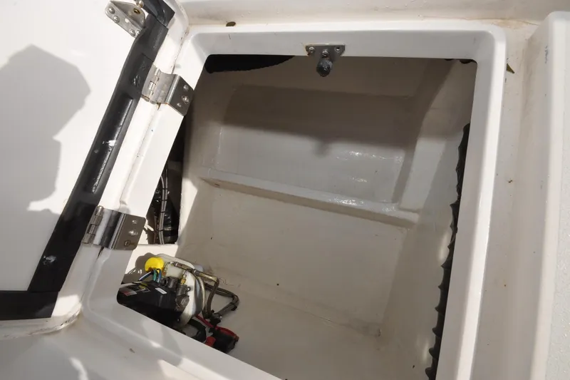 Slide: The Image of Open storage compartment on a 2009 Intrepid 430 Sport Yacht. - 28