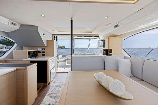 Slide: The Image of Luxurious bathroom in 2020 Aquila 44 Yacht with modern fixtures and elegant design. - 28