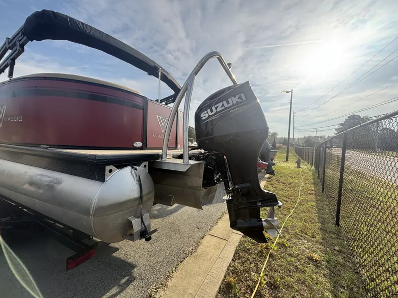 Slide: The Image of Viaggio Lago 25U Tripletoon w/Suzuki 200HP - 4 - Stroke Engine Trailer Included 2022 - 24