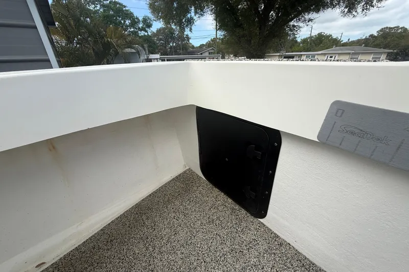 Slide: The Image of Interior view of a 2022 Eastward 30 boat with SeaDek flooring. - 39