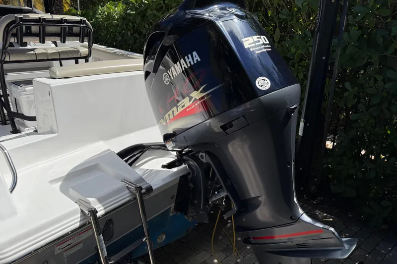 Slide: The Image of 2021 P Open 232 Center Console with Yamaha VMAX 250 outboard motor. - 5