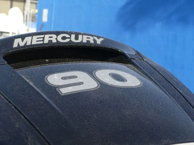 Slide: The Image of Mercury 90 HP outboard motor on Tracker Pro Guide V-16 SC, 2026. - 11