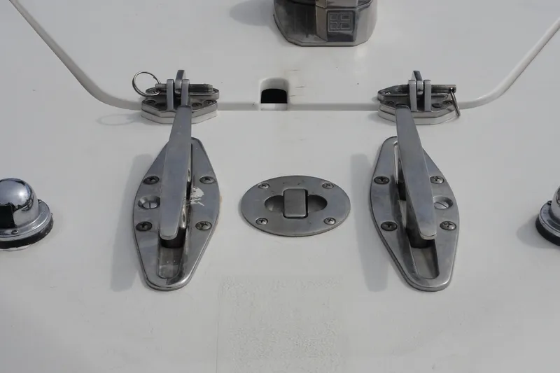 Slide: The Image of Stainless steel hardware on 2012 Contender 25 Tournament boat deck. - 17