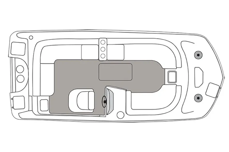 Slide: The Image of Manufacturer Provided Image: Top view layout of 2019 Hurricane SunDeck Sport 201 OB boat. - 26