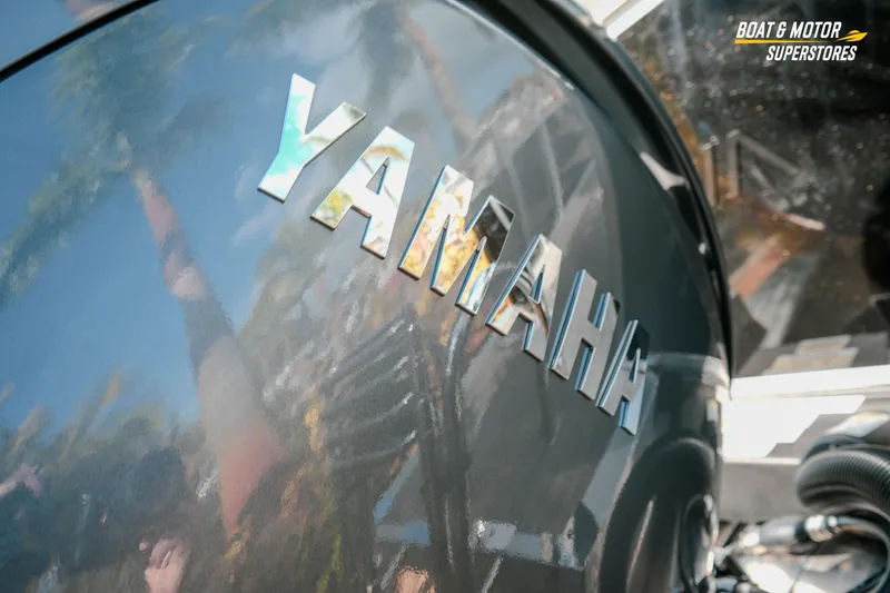 Slide: The Image of Close-up of Yamaha engine on 2026 Avalon LSZ Rear Fish boat. - 15
