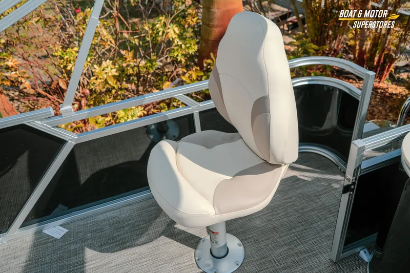 Slide: The Image of Luxurious seating on 2026 Avalon LSZ Rear Fish 23' boat, featuring sleek design and comfort. - 20