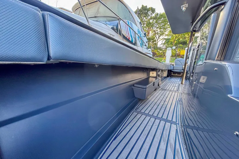 Slide: The Image of 2016 Hydra-Sports 4200 Siesta boat deck with sleek design and modern features. - 38