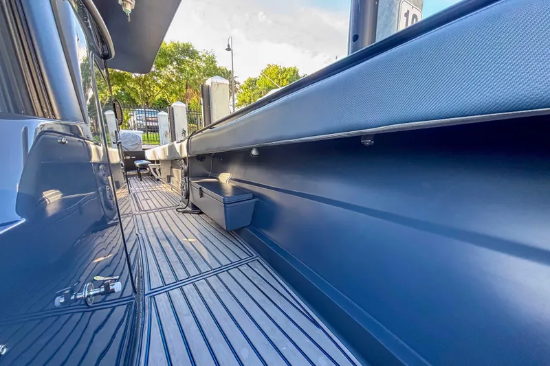Slide: The Image of 2016 Hydra-Sports 4200 Siesta boat deck with sleek design and modern features. - 39