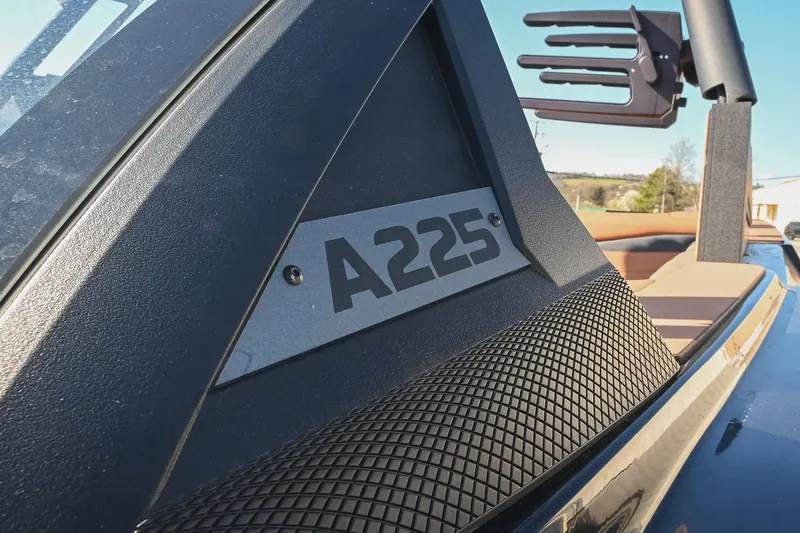Slide: The Image of 2023 Axis A225 boat close-up, showcasing sleek design and modern features. - 10
