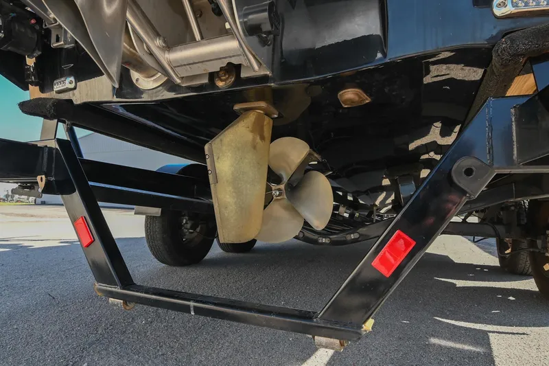 Slide: The Image of 2023 Axis A225 boat propeller and undercarriage on a trailer. - 5