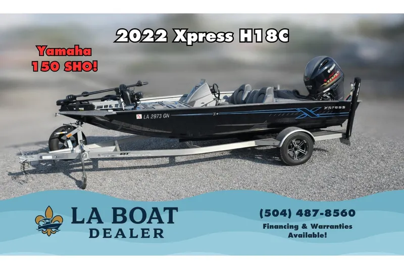 The Image of 2022 Xpress H18C Crappie boat with Yamaha 150 SHO, available at LA Boat Dealer. - 0