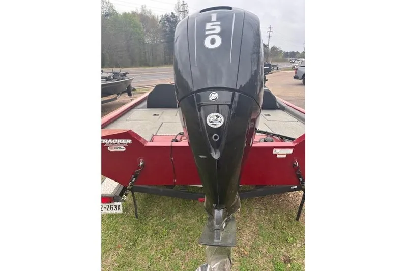 Slide: The Image of 2019 Tracker Pro Team 195 TXW Tournament Edition boat with 150 HP outboard motor. - 5