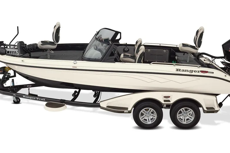 Slide: The Image of Manufacturer Provided Image: 2026 Ranger 620xFS Pro fishing boat on trailer, side view. - 22