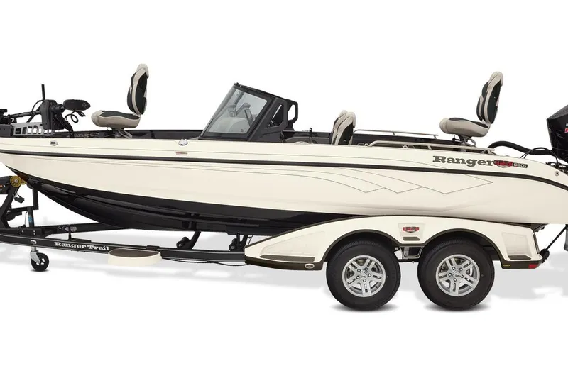 Slide: The Image of Manufacturer Provided Image: 2026 Ranger 620xFS Pro fishing boat on trailer, side view. - 24