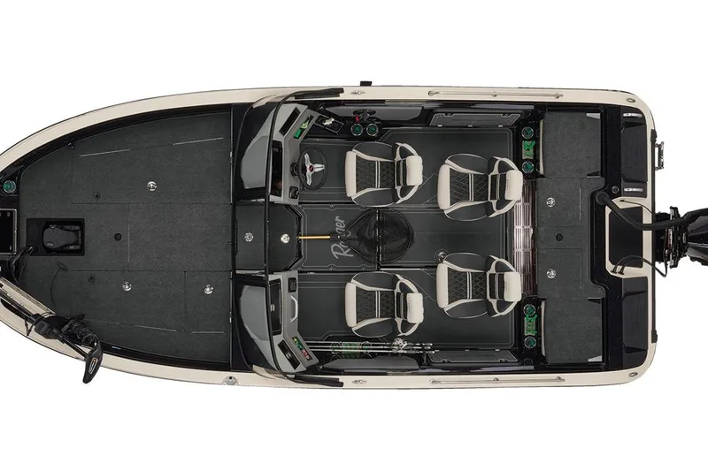 Slide: The Image of Manufacturer Provided Image: Top view of 2026 Ranger 620xFS Pro boat with seating and storage layout. - 26