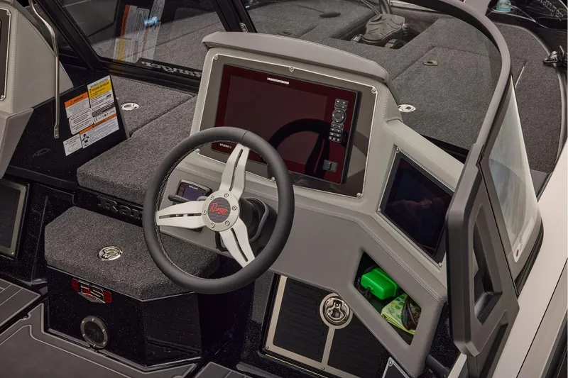 Slide: The Image of Manufacturer Provided Image: 2026 Ranger 620xFS Pro boat dashboard with steering wheel and electronic display. - 54