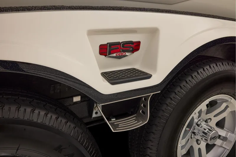 Slide: The Image of Manufacturer Provided Image: 2026 Ranger 620xFS Pro boat trailer with FS Pro logo and tire detail. - 90