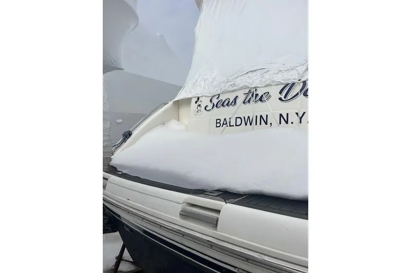 Slide: The Image of 2001 Viking Princess boat covered in snow, located in Baldwin, NY. - 16