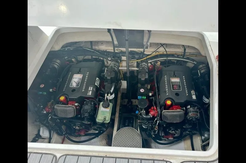 Slide: The Image of Engine compartment of a 2004 Formula 37 Performance Cruiser with Volvo Penta engines. - 15