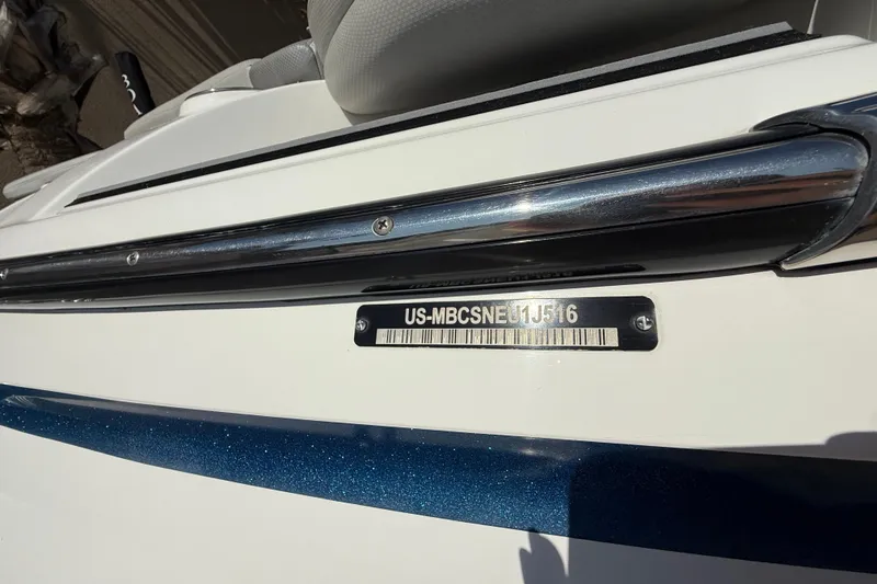 Slide: The Image of 2016 MasterCraft X46 boat with visible hull identification number plate. - 17