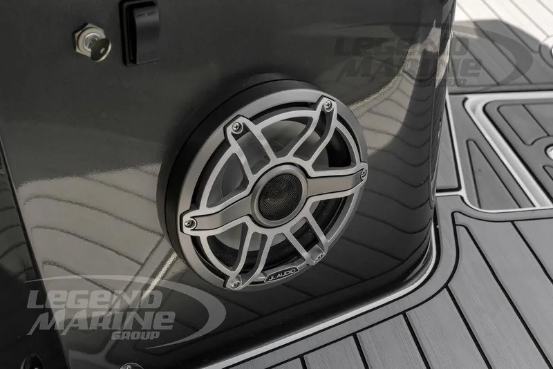 Slide: The Image of Speaker detail on 2023 Nor-Tech 390 Sport Center Console boat deck. - 62