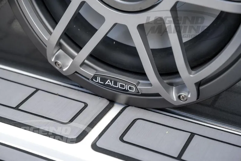 Slide: The Image of 2023 Nor-Tech 390 Sport Center Console cabin interior with sleek design and modern features. - 74