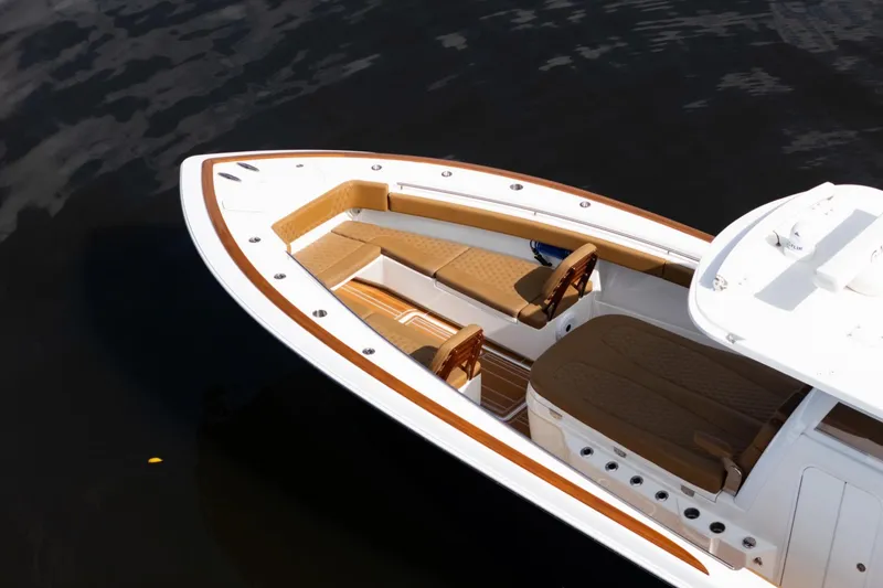 Slide: The Image of 2022 Invincible 39 Open Fisherman boat with sleek design and spacious seating. - 49