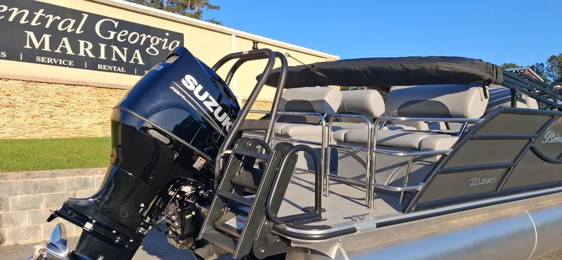 Slide: The Image of Bentley Pontoons Legacy Quad Swing Back 223 2026 - 7