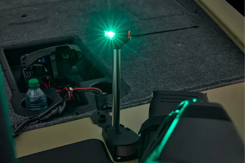 Slide: The Image of Manufacturer Provided Image: 2026 Tracker Pro Team 195 boat interior with illuminated navigation light. - 27