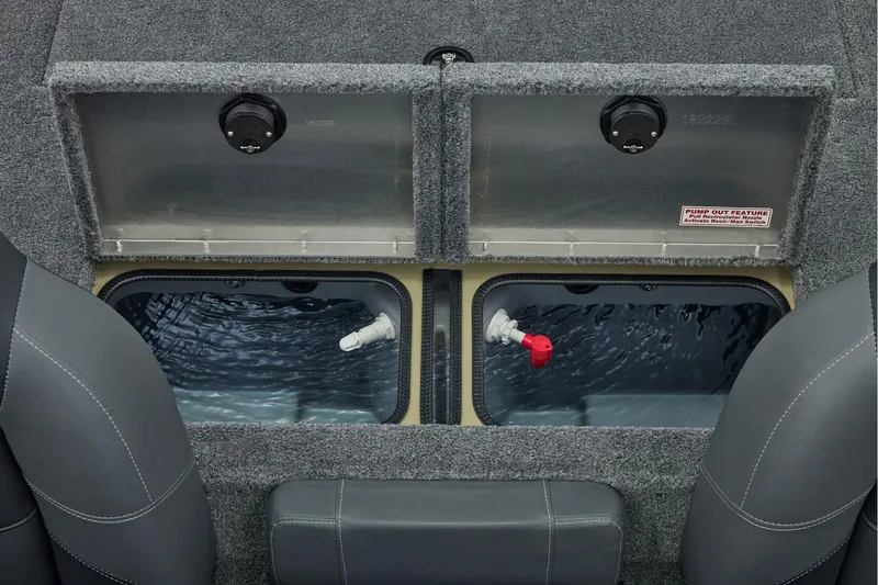 Slide: The Image of Manufacturer Provided Image: 2026 Tracker Pro Team 195 boat interior with livewell and pump-out feature. - 55