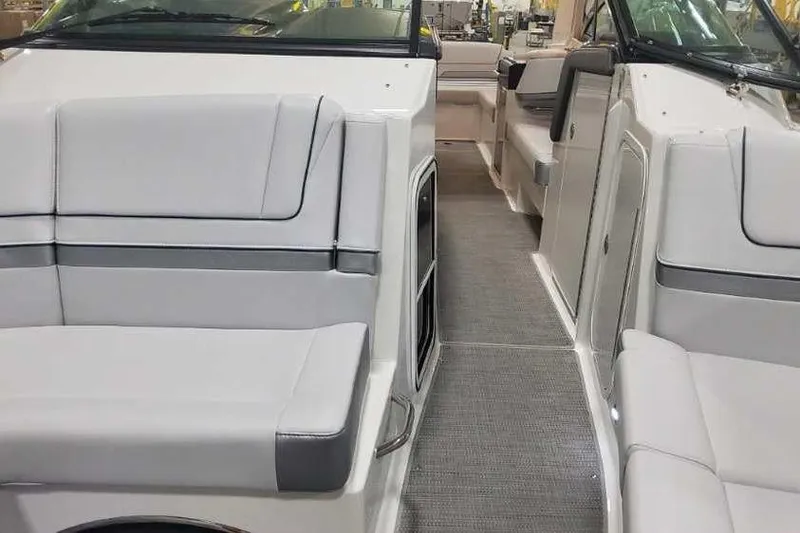 Slide: The Image of 2024 Formula 330 Crossover Bowrider I/O interior with sleek seating and modern design. - 36