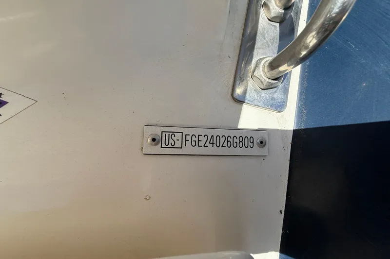 Slide: The Image of 2009 Cobalt 242 boat identification plate with serial number. - 17