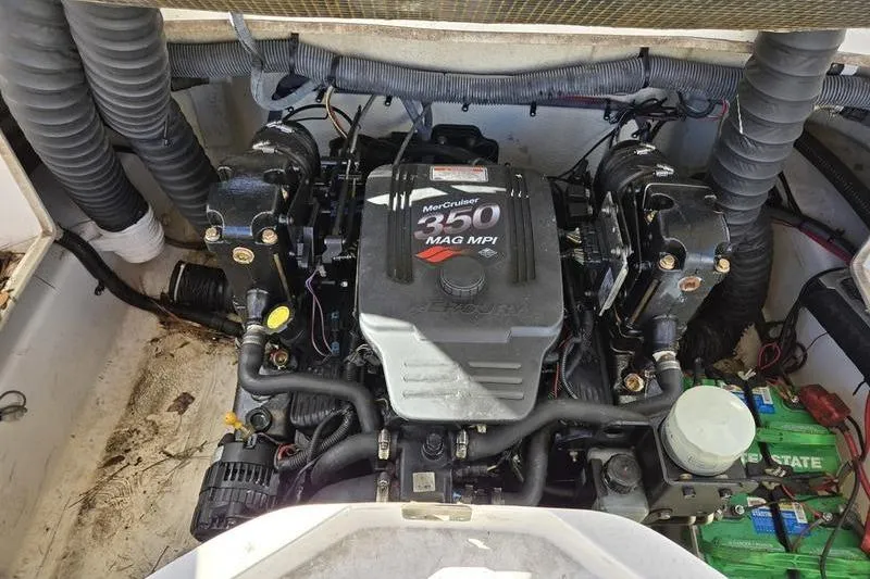 Slide: The Image of Engine compartment of 2005 Regal 2400 Bowrider with MerCruiser 350 MAG MPI engine. - 7