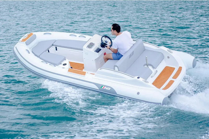 The Image of Manufacturer Provided Image: 2026 AB Inflatables ABJET 465XP on the water. - 0