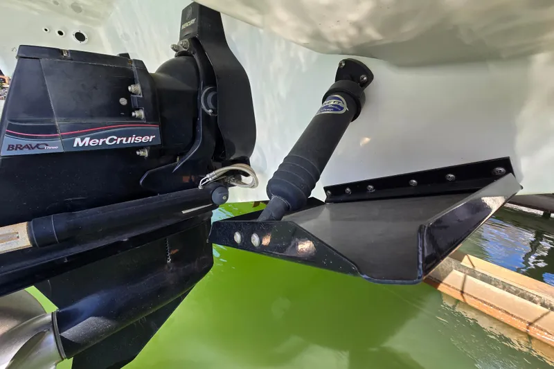 Slide: The Image of MerCruiser Bravo Three outdrive on 2017 Formula 310 Sun Sport boat in water. - 11