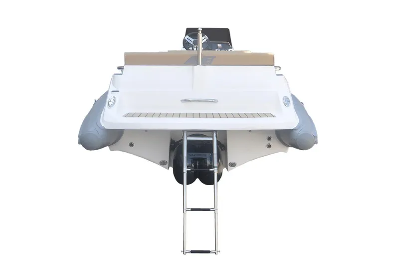 Slide: The Image of Manufacturer Provided Image: AB Inflatables ABJET 450 Diesel 2026, rear view with ladder. - 4