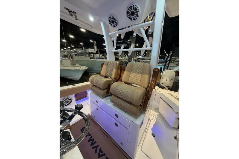 Slide: The Image of 2026 Caymas 29 CT boat interior with luxurious seating and modern design. - 4