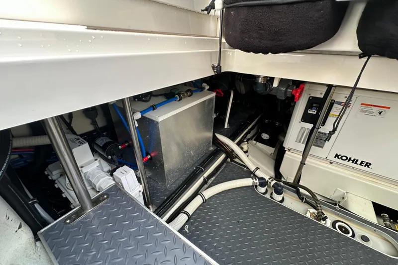 Slide: The Image of Engine room of 2023 Formula 430 All Sport Crossover with Kohler generator and mechanical components. - 38