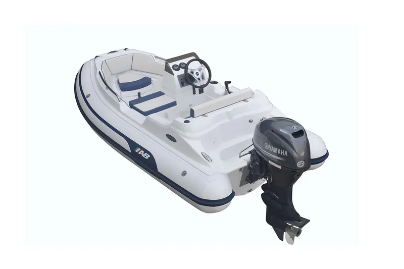 Slide: The Image of Manufacturer Provided Image: 2026 AB Inflatables Nautilus 11 DLX inflatable boat with Yamaha outboard motor. - 2