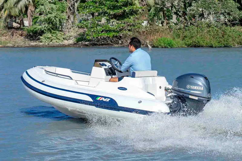 Slide: The Image of Manufacturer Provided Image: 2026 AB Inflatables Nautilus 11 DLX on the water. - 3