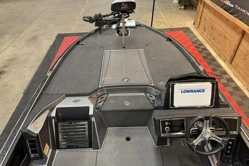 Slide: The Image of 2026 Ranger Z520R Cup-Equipped boat interior with Lowrance navigation system. - 5