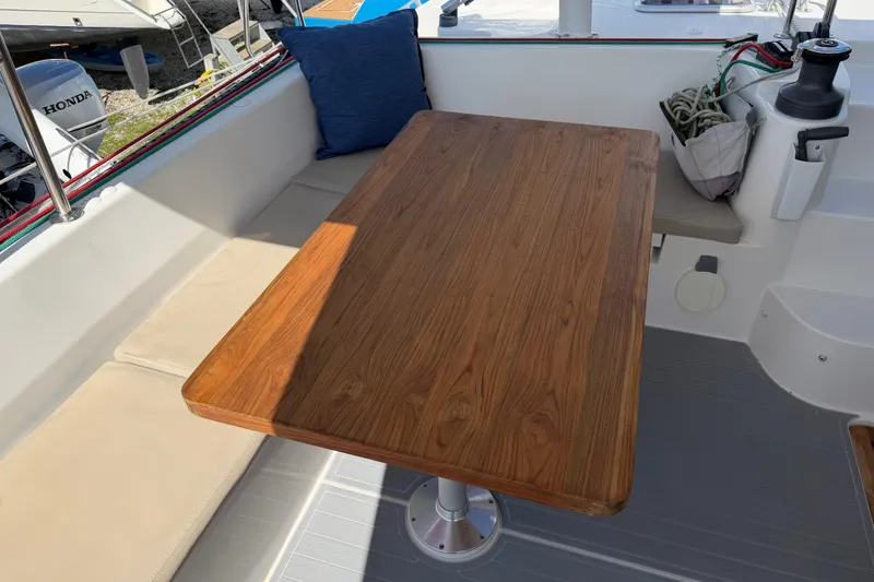 Slide: The Image of Control panel of a 2014 Outremer 45 yacht, featuring fuel and water gauges. - 69