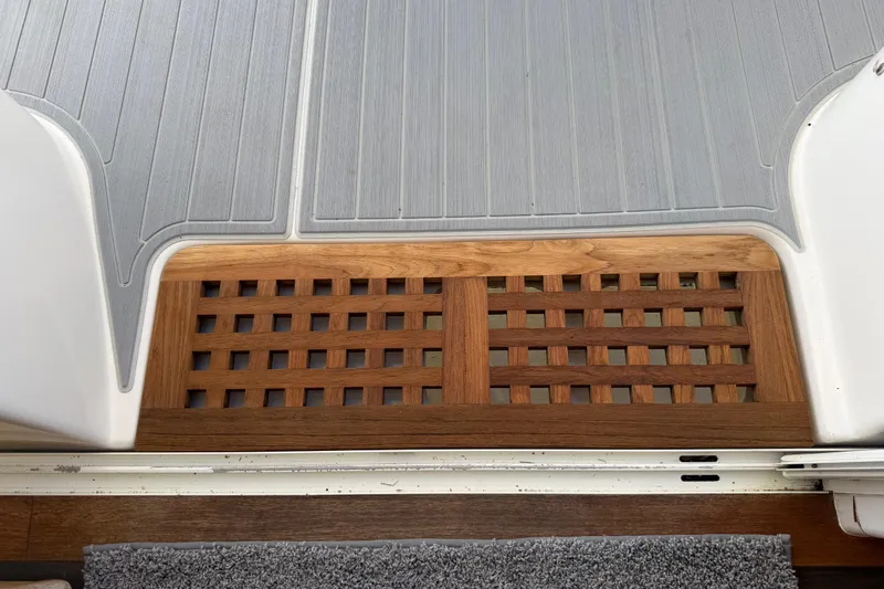 Slide: The Image of Electrical panel inside 2014 Outremer 45 yacht, featuring switches and wiring. - 70