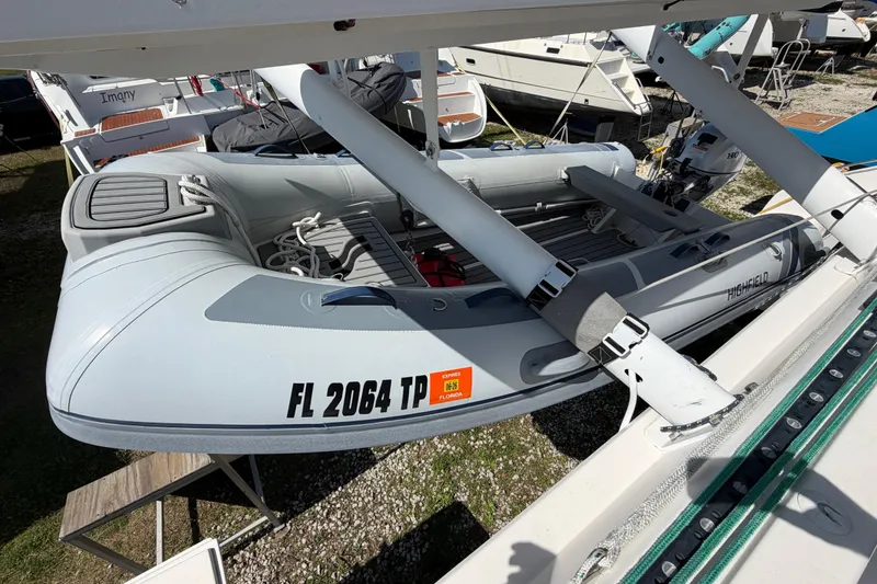 Slide: The Image of Battery compartment of a 2014 Outremer 45 yacht, featuring three batteries and insulation. - 76