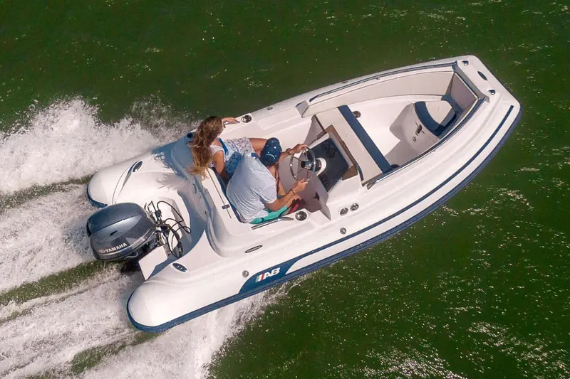 Slide: The Image of Manufacturer Provided Image: 2026 AB Inflatables Nautilus 14 DLX on the water. - 2