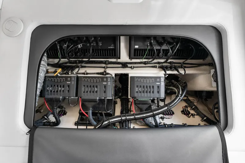 Slide: The Image of Electrical system of a 2021 Nor-Tech 390 Sport Center Console boat. - 6