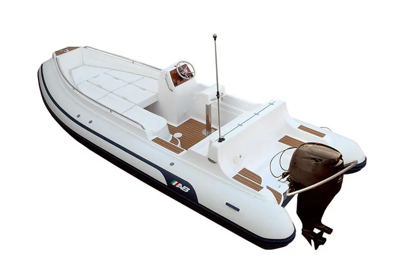 Slide: The Image of Manufacturer Provided Image: 2026 AB Inflatables Nautilus 19 DLX inflatable boat with outboard motor. - 7